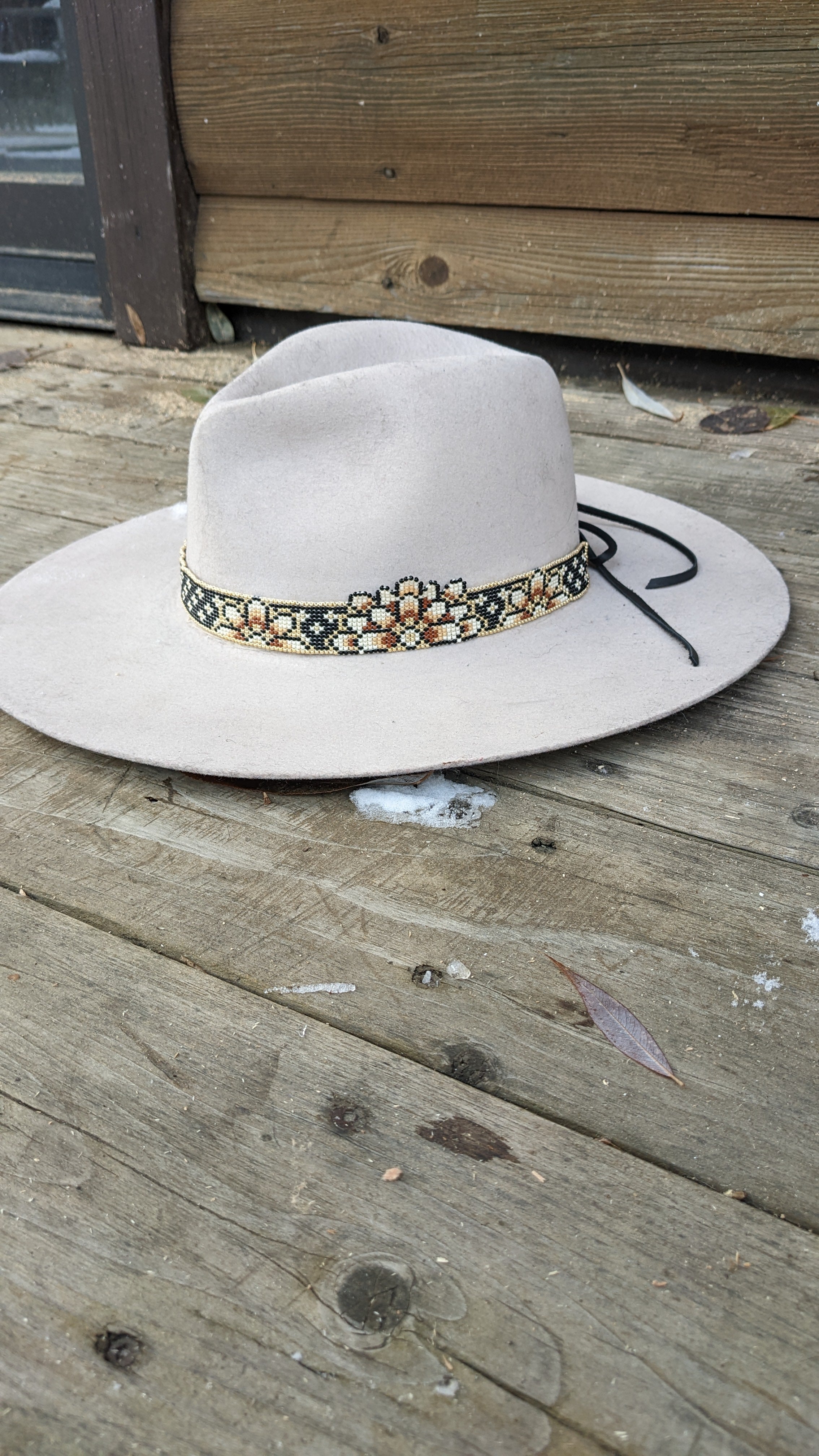 Terra Cotta Ombre Flower Hatband